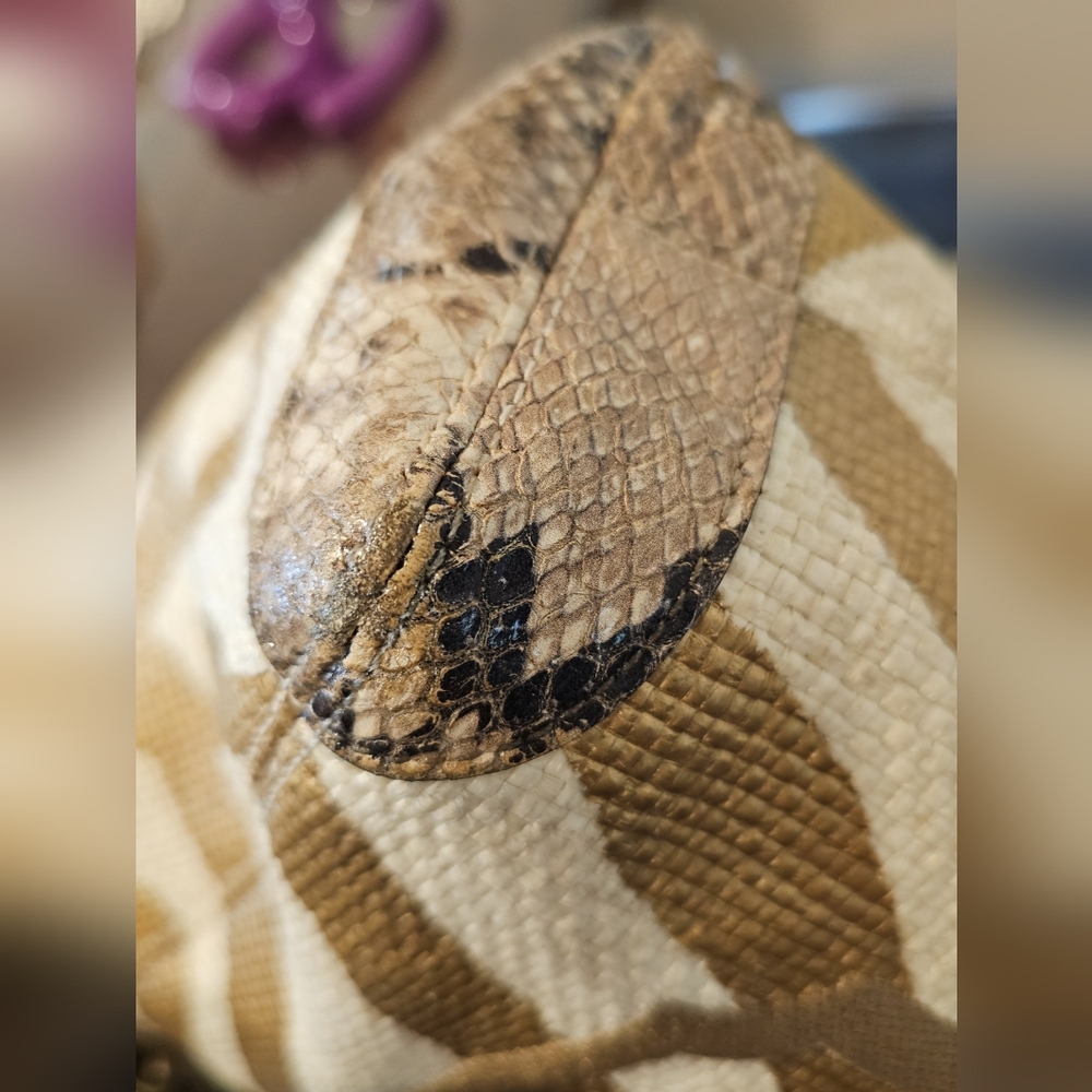 Coach Rare Zebra Python Leather, Straw Bag/Tote &… - image 5